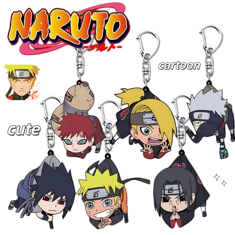 Naruto Schlüsselanhänger Uchiha Sasuke und Uchiha Itachi Neues Kreatives Cartoon-Design Niedlich Einfach und Exquisit Tragbarer Taschenanhänger für Schüler Geschenk – Detail 1