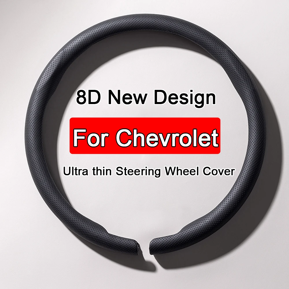 Car Steering Wheel Cover Nappa leather 38cm Ultra-thin Booster Cover For Chevrolet Cruze Spark Sonic Camaro Volt Bolt Trax