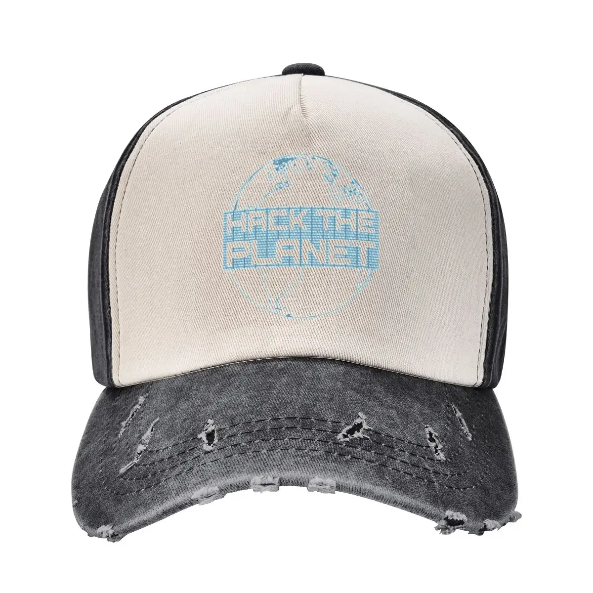 Hack the Planet - Blue Globe Design for Computer Hackers Baseball Cap foam party Hat Hat Baseball Cap Baseball For Men Women's