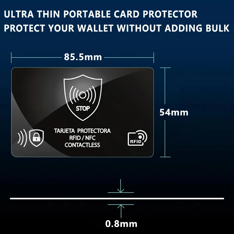 RFID Blocking Card Protector NFC Signal Blocking Credit Card Protection Wallet Purse Shield Protect Blocker Guard