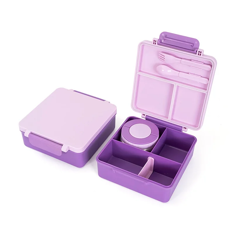 

B01C-изолированная коробка для бенто для детей с столовыми приборами, детские герметичные контейнеры для еды для обеда, детская термоизолированная банка для горячего питания C