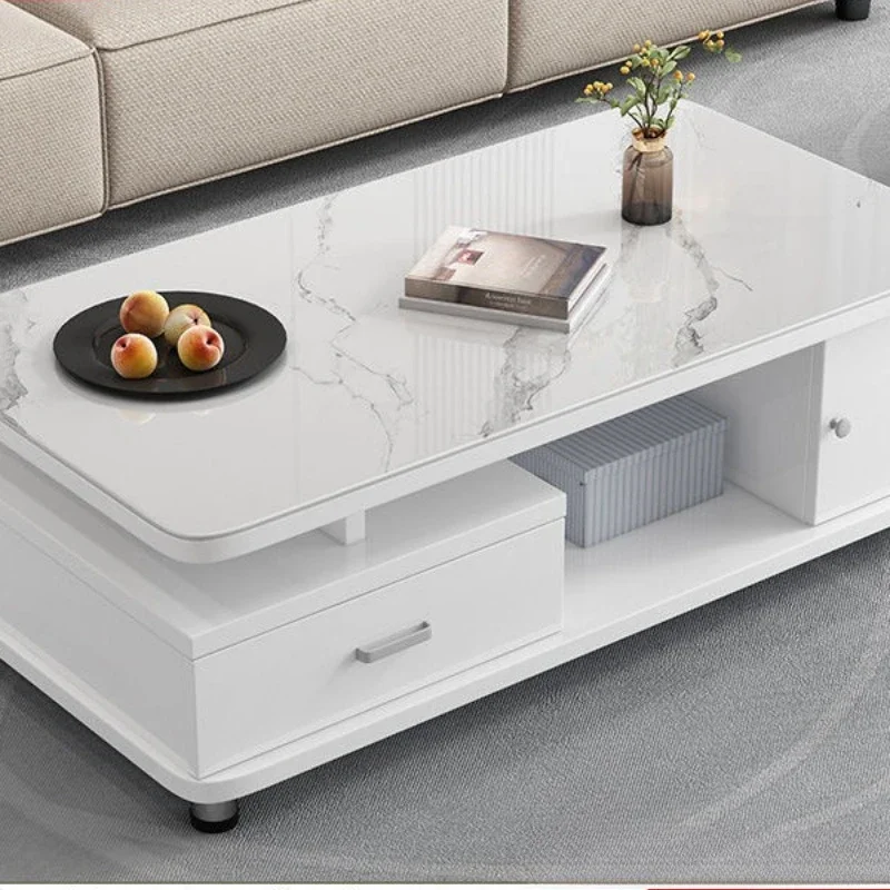 

Slate solid wood coffee table simple modern tea small apartment light luxury high coffee household living room