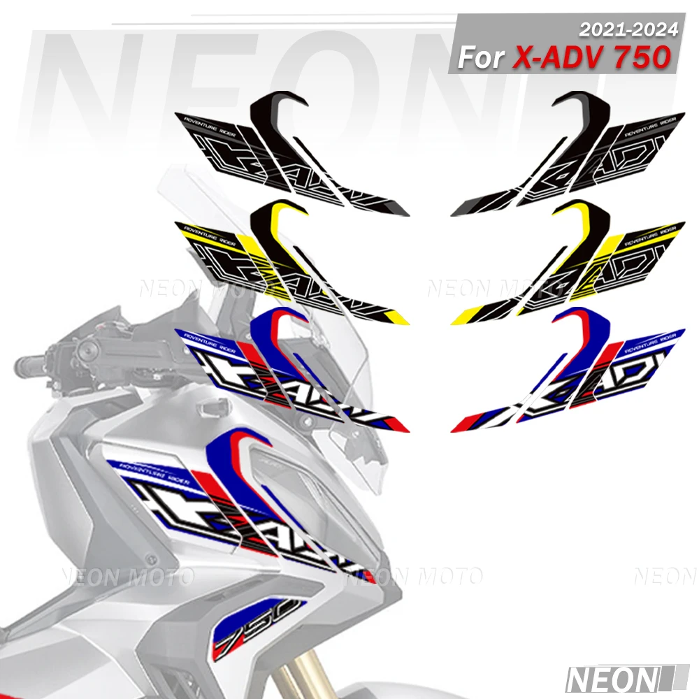 

Для X-ADV 750 XADV 750 X ADV 2021-2024 мотоциклетные наклейки на бак, наколенник, наклейки на колеса, защита лобового стекла