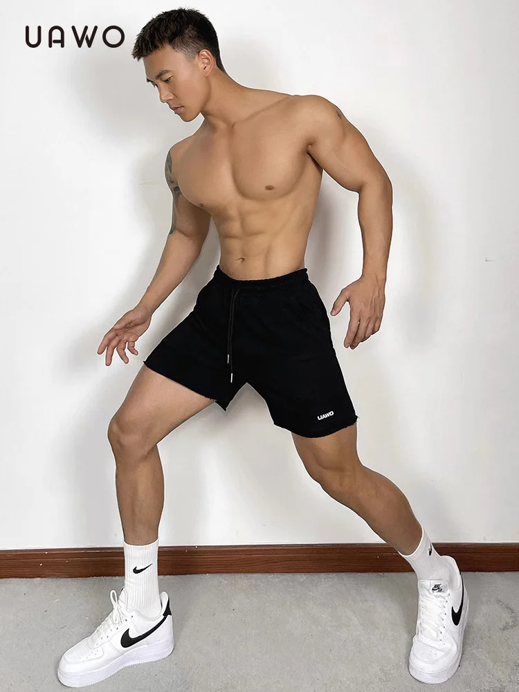 

Мужские летние цветные брюки Uawo: повседневные, для бега, спортивные, прямые, с небольшим разрезом, модные, со средней талией