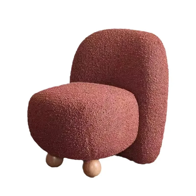 Simple solid wood sofa chair living room, creative calf chair casual fabric, single sofa chair bedroom study
