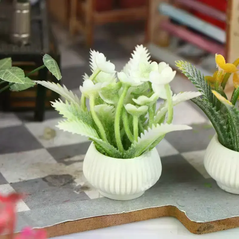 1/12 ドールハウスシミュレーション鉢植えモデルドールハウス家の装飾マイクロ風景植物装飾品ドールハウスアクセサリー