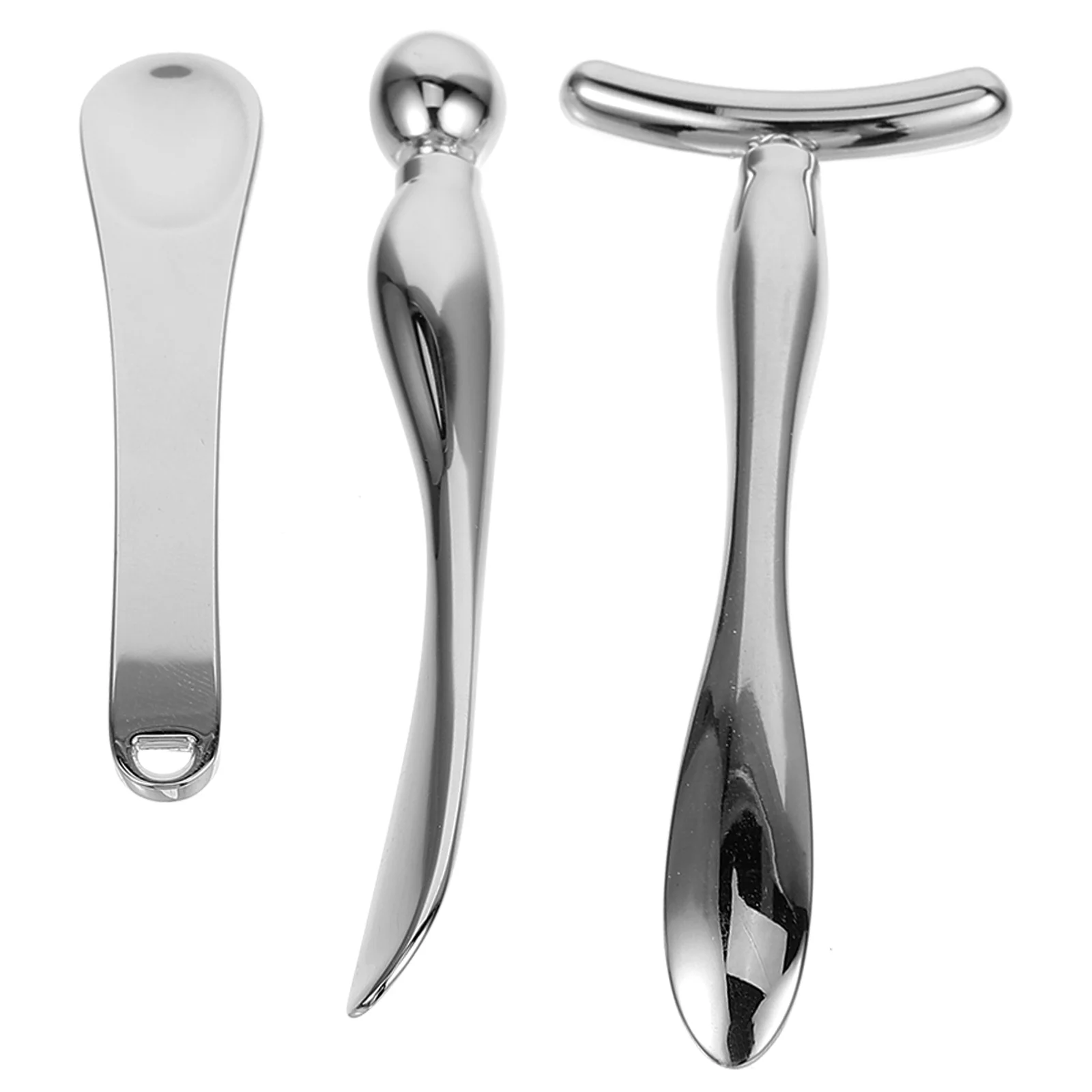 

3Pcs Eye Cream Massage Stick Zinc Alloy Double Ended Eye Roller Applicator Relief Puffiness Dark Circles Firming Skincare Tool