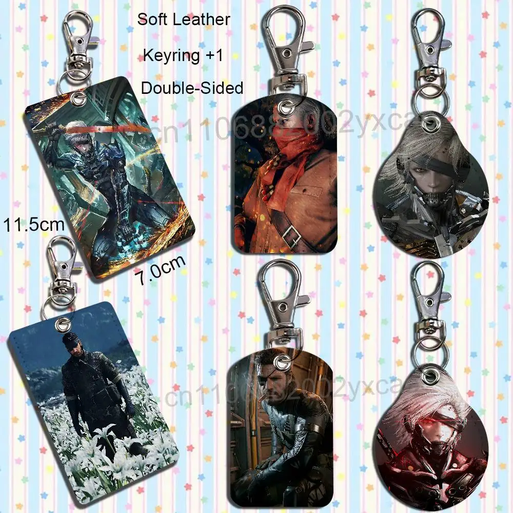 Big Boss game Metal Gear Solid Snake Keychain Holder Suitable For Subway Bank Card Bus Card Case Badge Holder Wallet Card