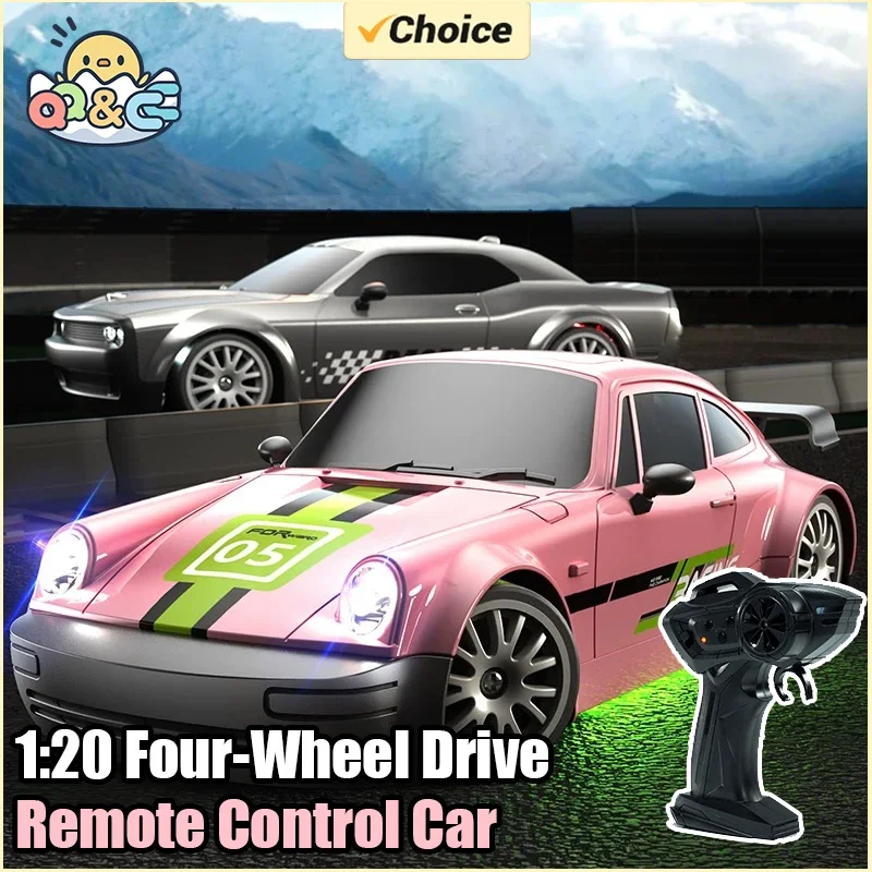 1:20 RC Car Four-Wheel Drive Remote Control High-Speed Off-Road Vehicle Drift Children Electric Racing Toys for Kids Boy Gifts