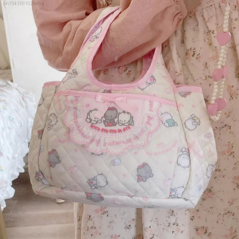 Simpatiche borse da viaggio Sanrio Borse firmate Kawaii Borsa da donna Tote Borsa a tracolla femminile Borsa da cartone animato Y2k Borsa per cosmetici Lady