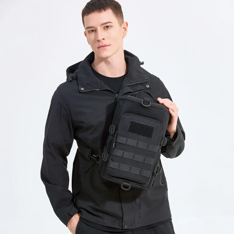 Tactical Chest Bag Men Outdoor Waterproof Oxford Men's Chest Bags Multifunction Crossbody Bag Men Large Capacity Chest Sling Bag