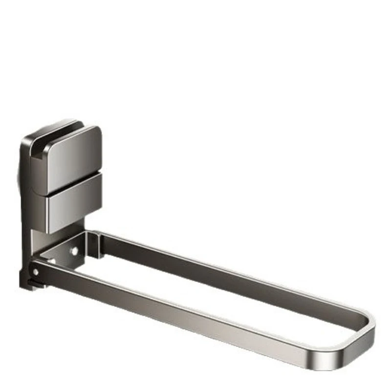 LTT bathroom suction cup type foldable towel rack non-punching toilet wall hanging rod