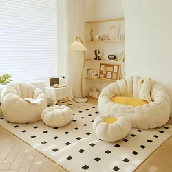 White Bean Bag Sofa Soft Minimalist Single Office Patio Puff Garden Lounge Sofa Tatami Balcony Sofy Do Salonu Outdoor Furnitures