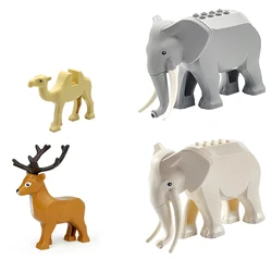 MOC City Animal Building Blocks Street View Zoo Elephant Camel deer Farm Scene Accessories Building Blocks Children Toys gift