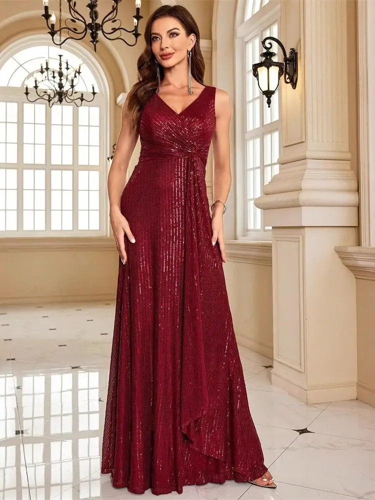 

Трансграничное новое многоцветное длинное вечернее платье Sve V-Ne Fi-Tail, женское платье с низкой талией из шелковой ткани Par Dr