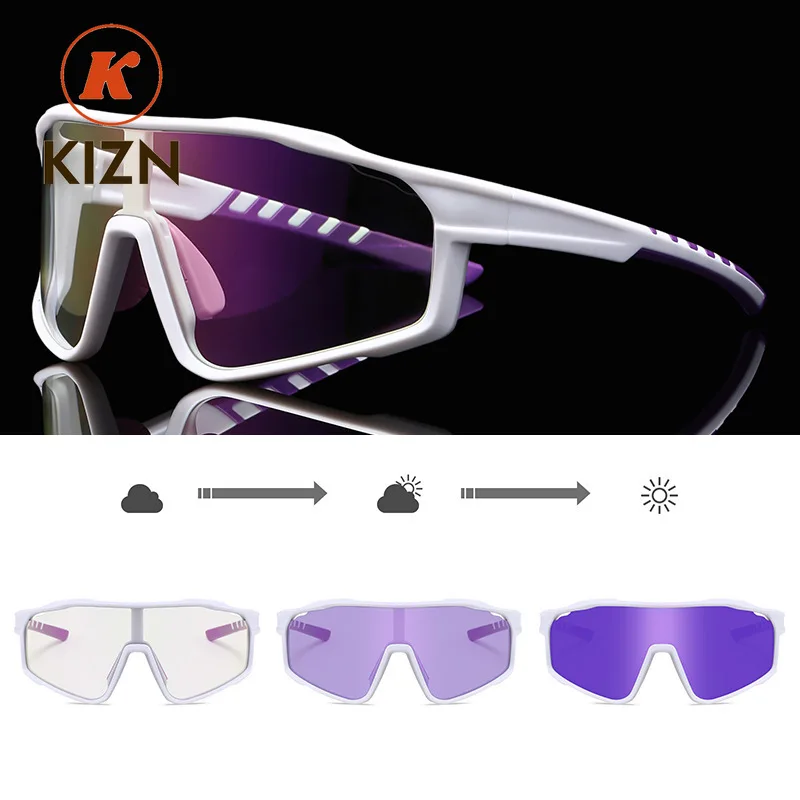 

KIZN спортивные фотохромные солнцезащитные очки для близорукости для мужчин и женщин, поляризационные очки для верховой езды на открытом воздухе, очки по индивидуальному заказу от -0,50 до -6,0