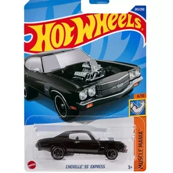 Prawdziwy Hot Wheels czarny CHEVELLE 'ss EXPRESS Car odlewany Metal 1:64 modele Muscle Maina dziecięce zabawki dla chłopców 2022 P Case No.243