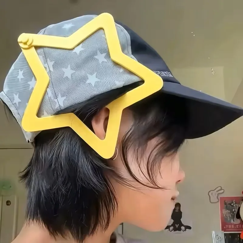 Star-shaped Large Hairpin Giant Hair Accessory Five-point Star Clasp for Back Head Girls Y2K Subculture Style Headwear Bag