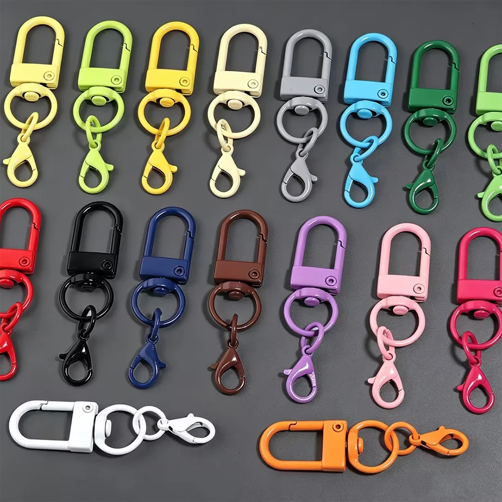 10 Stück/Los, bunte Karabinerverschlüsse aus Legierung, zum Befestigen von Anhängern, für DIY-Schlüsselanhänger, Taschen, Schmuck und andere Bastelarbeiten. – Detail 7