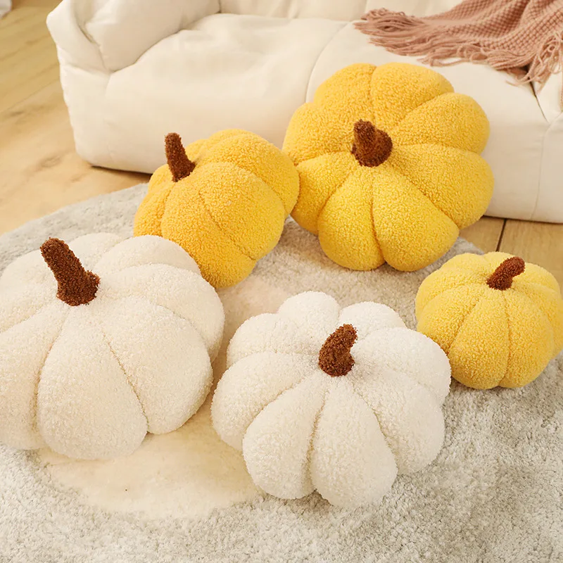 20cm Kawaii Nordic Halloween Pumpkin Plush Toy Plushie Soft Plant Stuffed Doll Holidays Props Decorative Throw Pillow for Kids