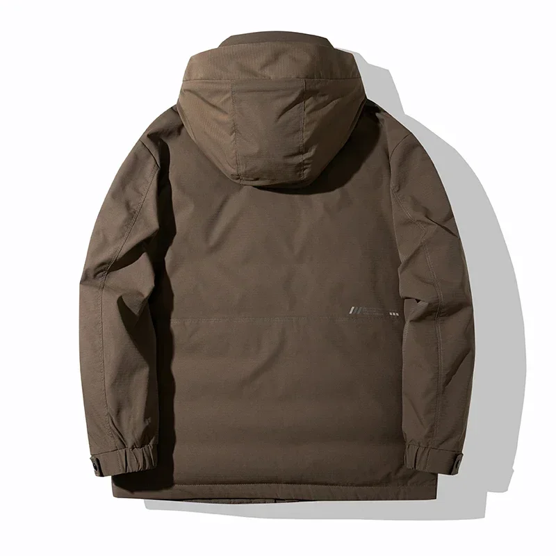 Heren Donsjack Met Capuchon Winter Nieuwe Witte Eendendons Eenvoudige Jack Parka Veelzijdige Warme Jas Nieuwe Kleding