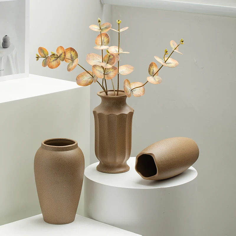 

Ретро-керамическая ваза для цветов, декор для гостиной, роскошная керамическая банка, украшение для прихожей, декор для обеденного стола, ваза для воды