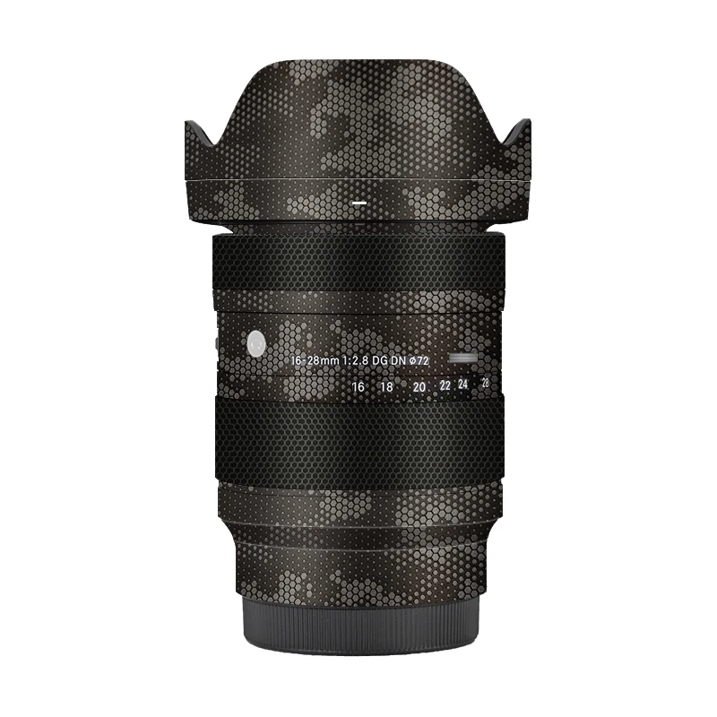 ل سيجما 16-28 مللي متر F2.8 DG DN عدسة الجلد غطاء لامع ورائع فيلم الجلد التفاف مغطاة 1628 ملصق مائي الجلد لسوني E جبل طبقة رقيقة واقية