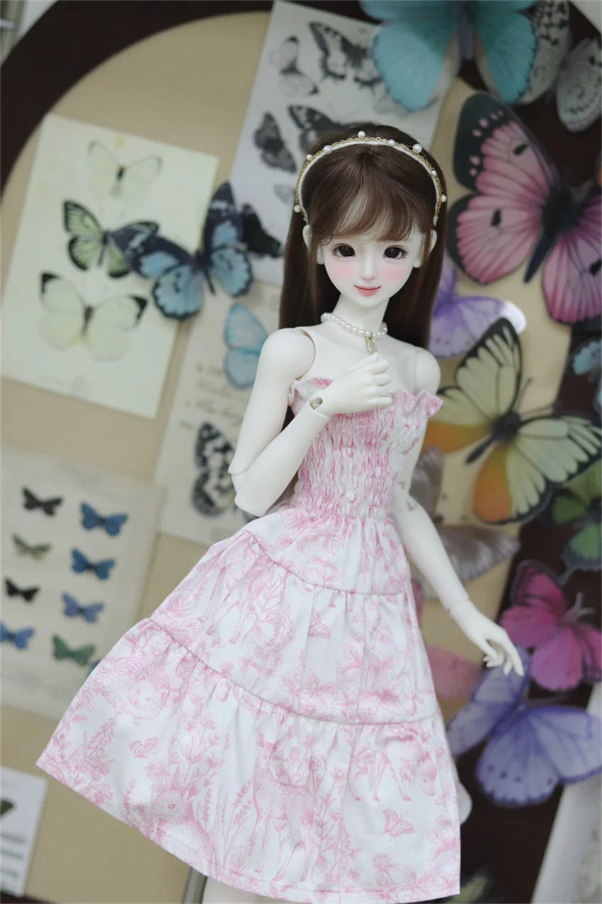 1/3, 1/4 BJD Doll clothes sd16 Women's dress Strapless dress BJD Doll accessories(no doll)