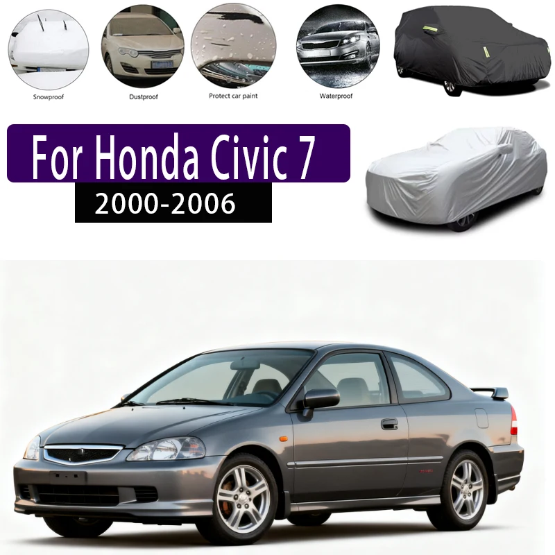 

For Honda Civic 7 2000-2006 2002 2003 2004 Outdoor Protection Full Car Covers Snow Cover Sunshade Waterproof Dustproof Exterior