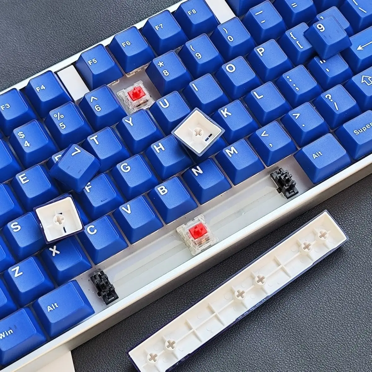 Classic Klein Blue Double Shot ABS Keycaps 120 Keys Cherry Profile Semitransparent Keycaps for Cherry MX Switches Gamer Keyboard