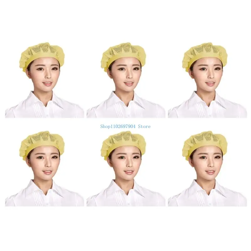 N7YF 6Pack Breathable Meshes Chefs Hats Washable Quick Drying Kitchen Cook Hat For Bakeries And Commercial Cooking Spaces