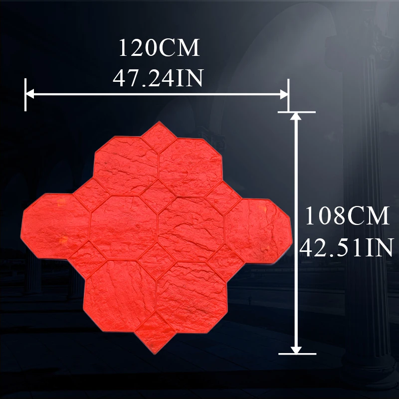 Silicone Mold for Concrete Compression Molding Material, Fan-shaped Stone Pattern, Cement Road Printing, Construction