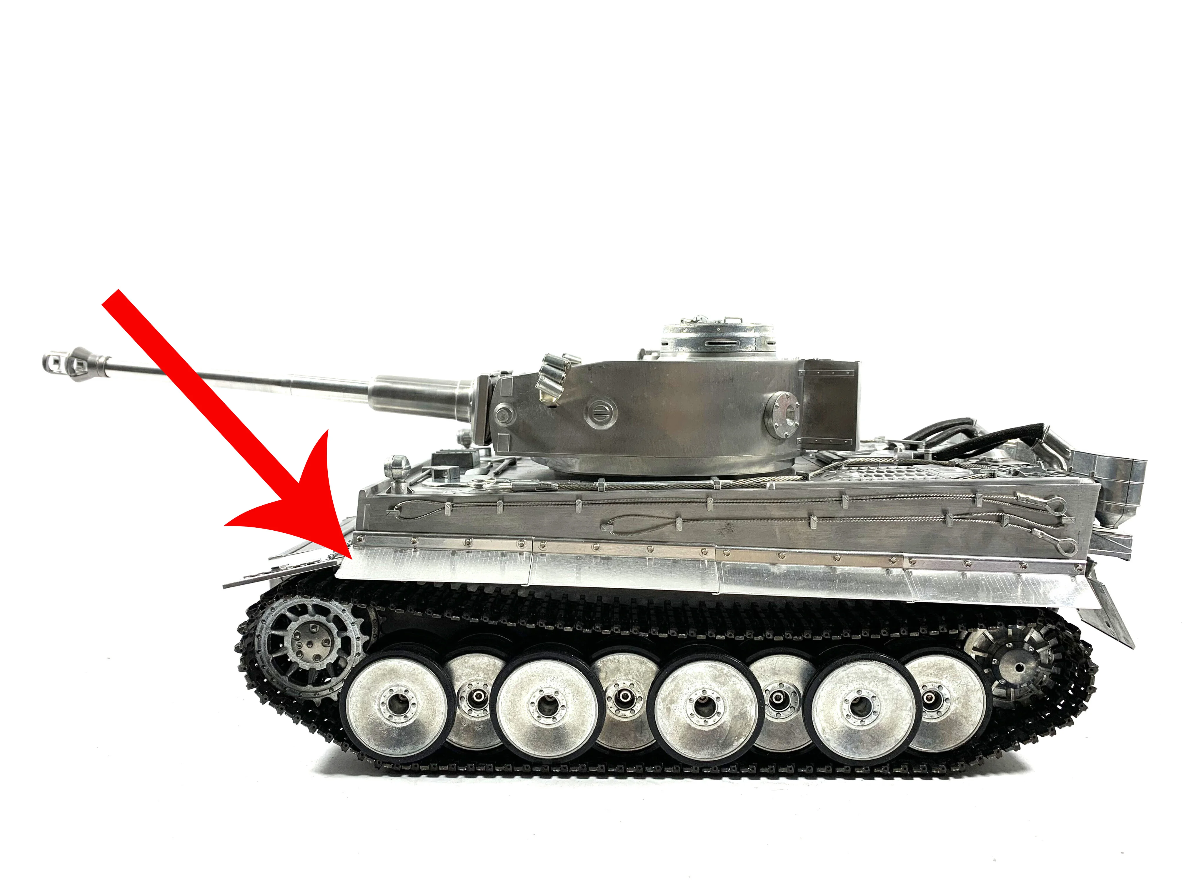 Mato 1/16 Tiger 1 Model Tank Upper Hull MT265 Metal Side Skirt Armor