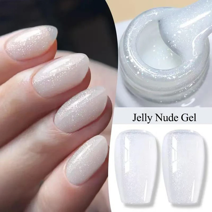 ZH 12ML Autumn and Winter Nails Moonlight Coconut Milk White Glitter Gel Nail Polish 2025 New Top Selling Gel White Nails