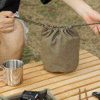 Camping Storage Heavy Duty Canvas Travel Vacuum Bags Drawstring Canvas Bag Container for Dishware Dust Proof Outdoor Sports Bag