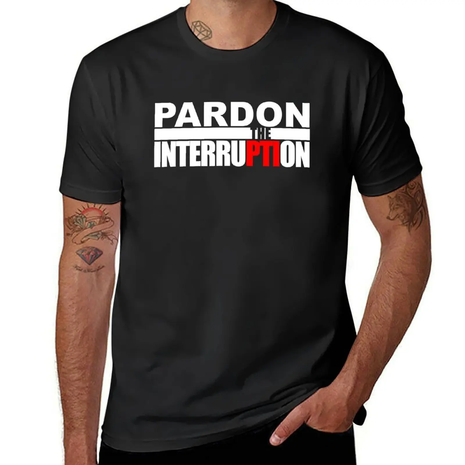 Простые мужские большие и высокие футболки с извините за прерывание
