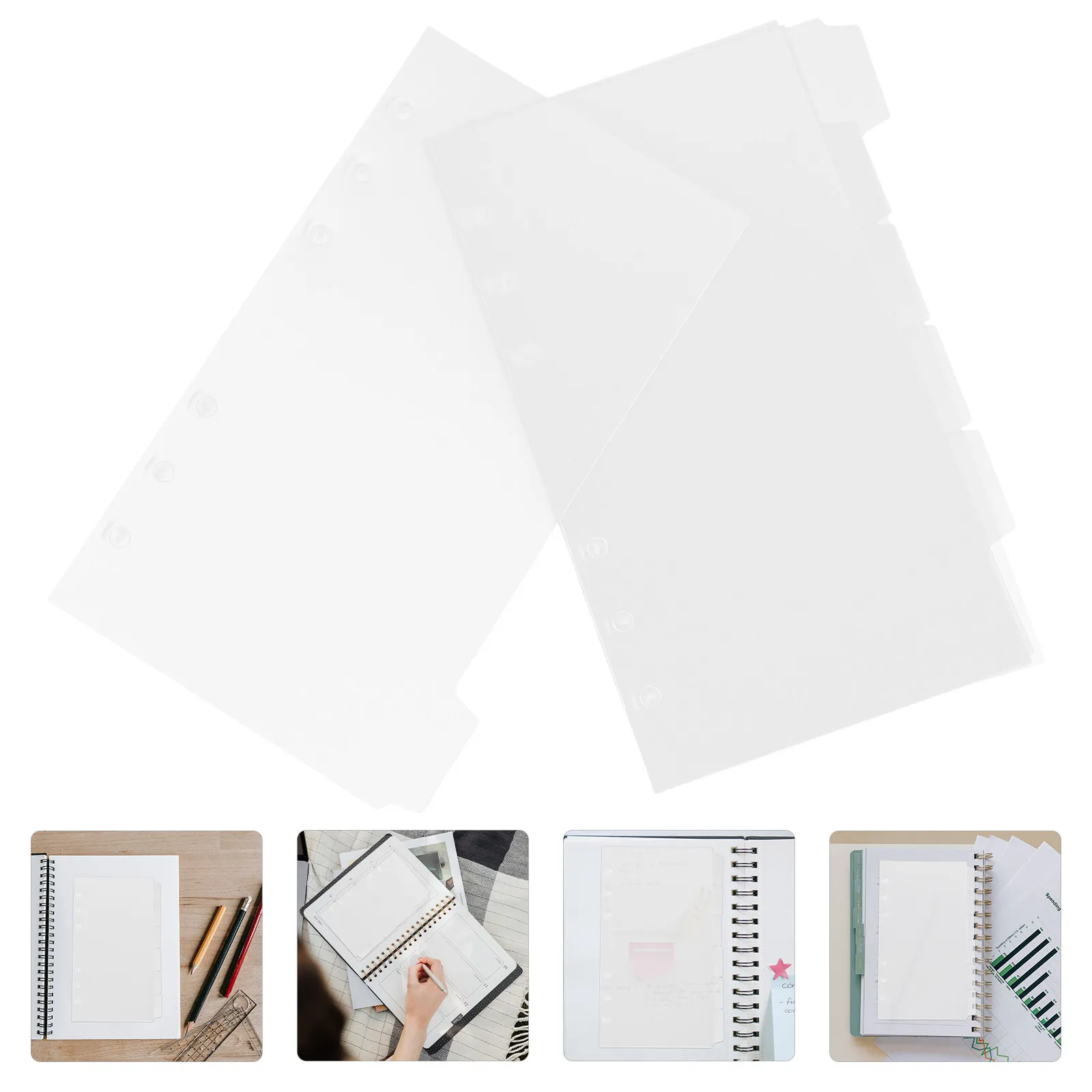 

18 Sheets Plastic Index Dividers for Loose-Leaf Binder Notebook Tabbed Divider Pages with Write-on Tabs for Office School