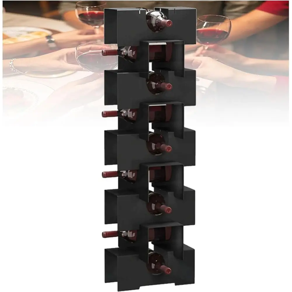 

Вертикальная подставка для вина - Напольная стойка для хранения от 1 до 12 бутылок - Подходит для дома, бара, кухни и винного погреба