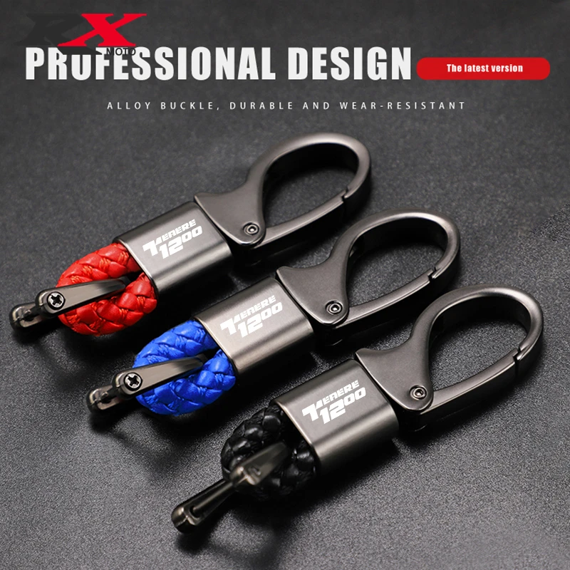 For Yamaha Super Tenere tenere1200 1200 XT/Z 2012-2023 Accessories Custom LOGO Motorcycle Braided Rope Keyring Metal Keychain