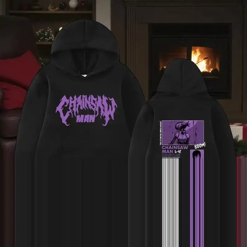 Reze Form Hoodie | Chainsaw-Inspired Sweatshirt for Anime Fans | Explosion Mode Design, Cozy Holiday Gift for Him & Her