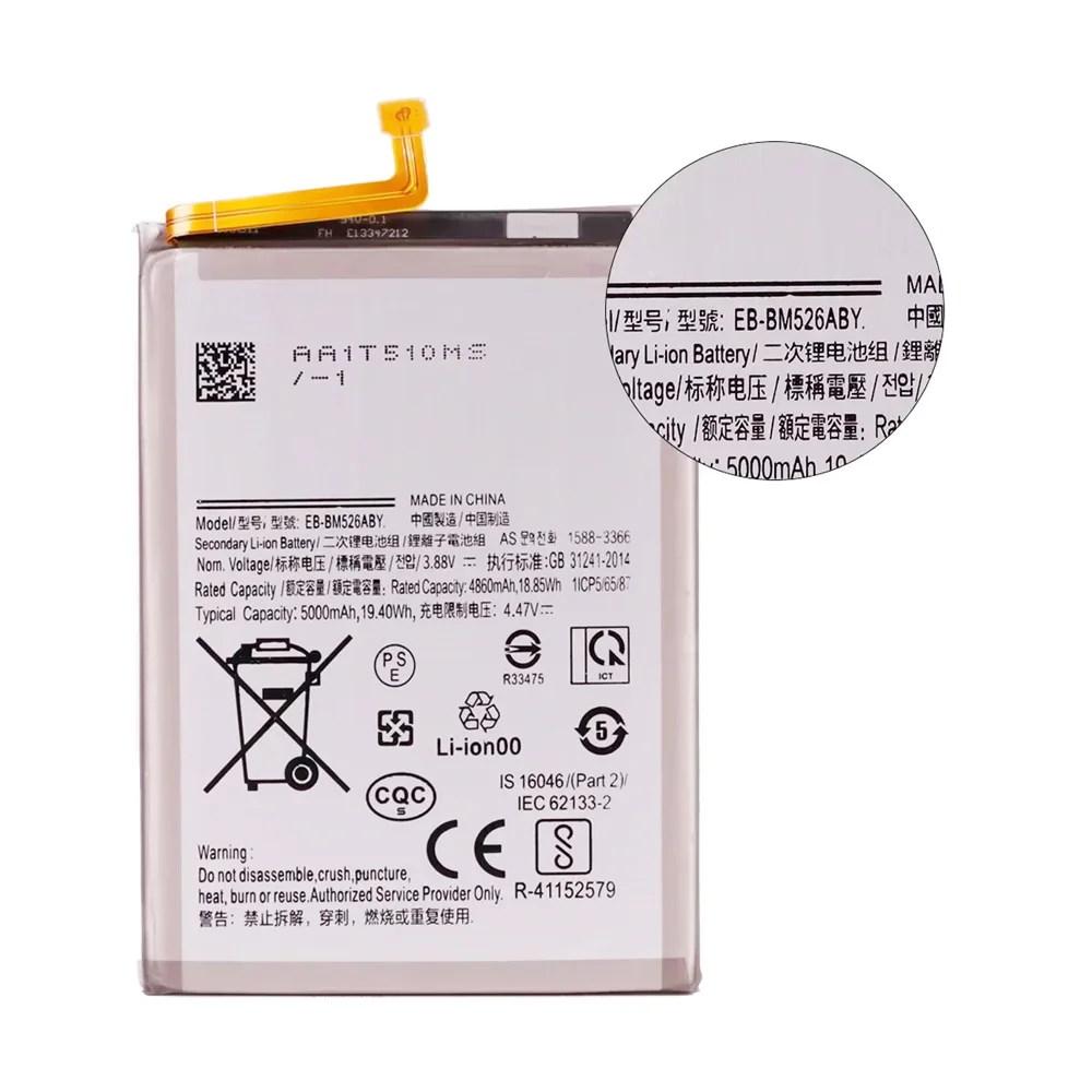 Genuine Battery EB-BM526ABY For Samsung Galaxy M56 M52 5G M23 F23 5G M53 5G A73 A23 EB-BM526ABS M33 5G Batteria+Tools