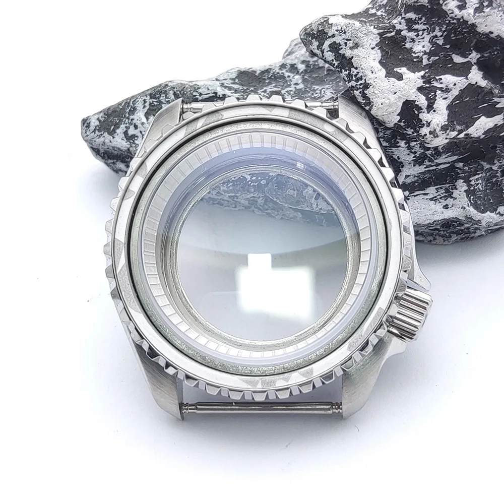 

Модный серебряный сапфировое стекло 42 мм, мужской корпус для часов, совместимый с механизмом NH35 NH36, прозрачная задняя крышка для часов