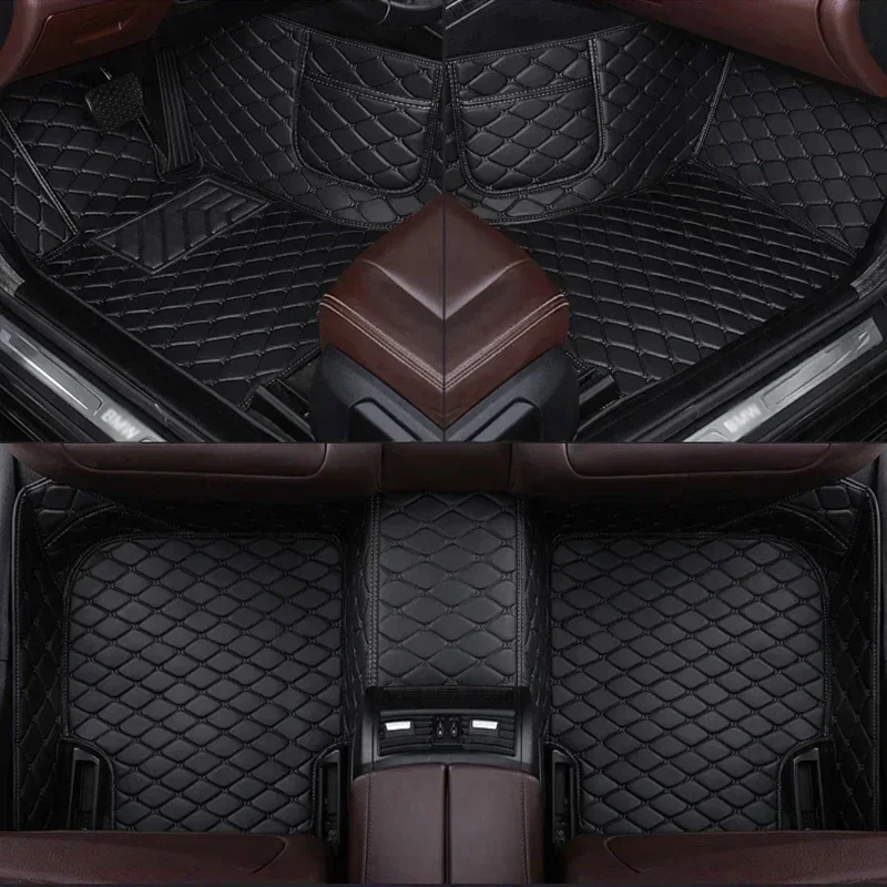 Artificial Leather Full Coverage Car Floor Mats for Fiat 500 500X 2011-2012 Bravo 2008-2012 Freemont 7 Seat Car Accessories