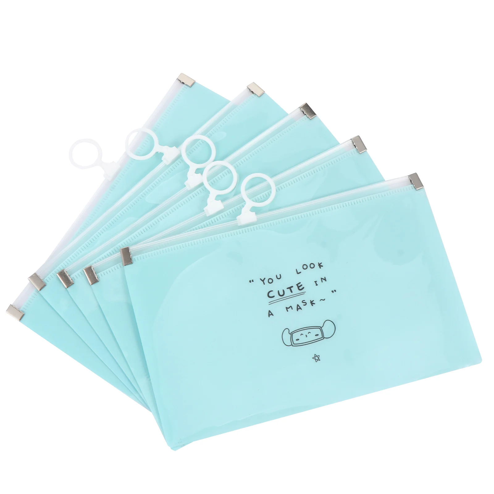 

5 Pcs Temporary Storage Folder Face Covers Organizer Bag for Mask Holder Case Portable Lovely