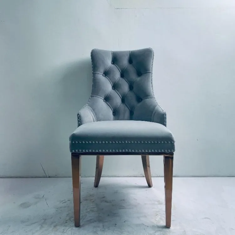 

Nordic light luxury fabric pull button casual dining chair, hotel restaurant soft backrest to negotiate banquet