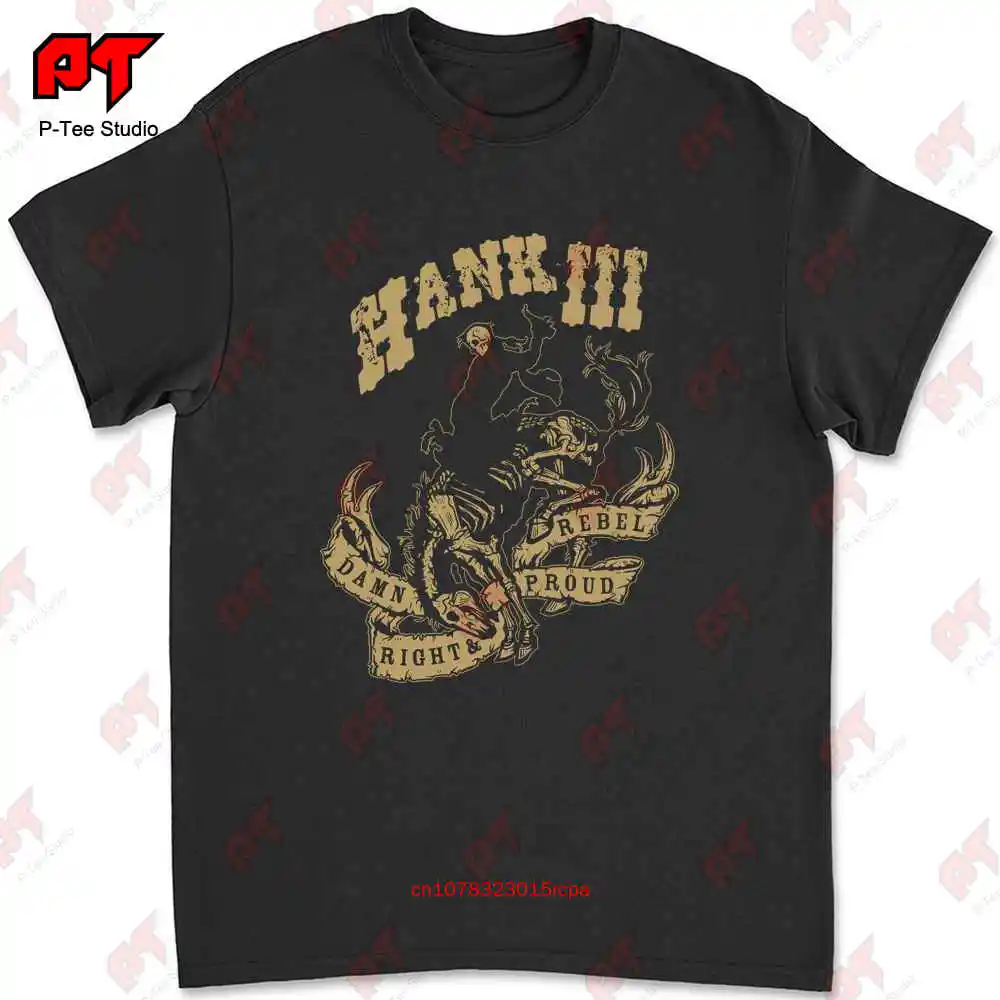 Hank Williams Iii Logo Mens T Shirt Usa Size OE6B