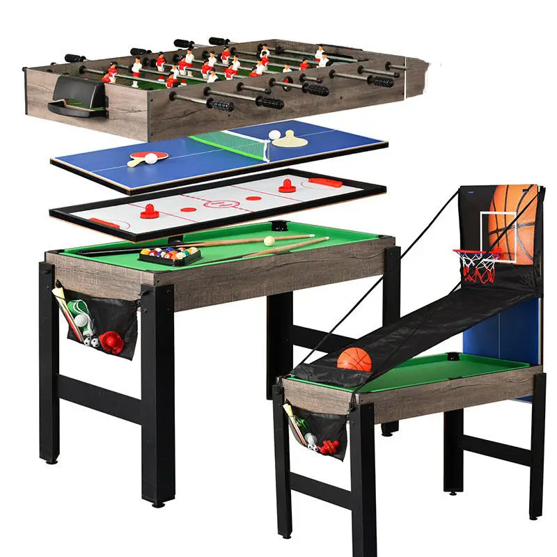 Indoor 5-in-1 Multifunctional Ball Table Game Table Billiards/Football Table/Ping Pong Ball/Ice Hockey/Basketball