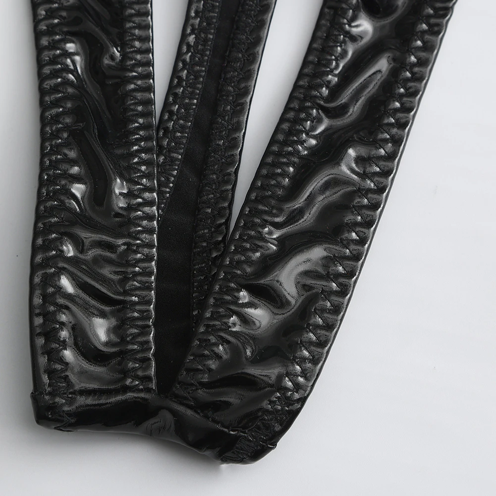 

Men Imatition Leather Japanese Thongs G-string T-BackFront Hole Briefs Gay Clubwear Erotic Underwear Slight Strech Men's Panties