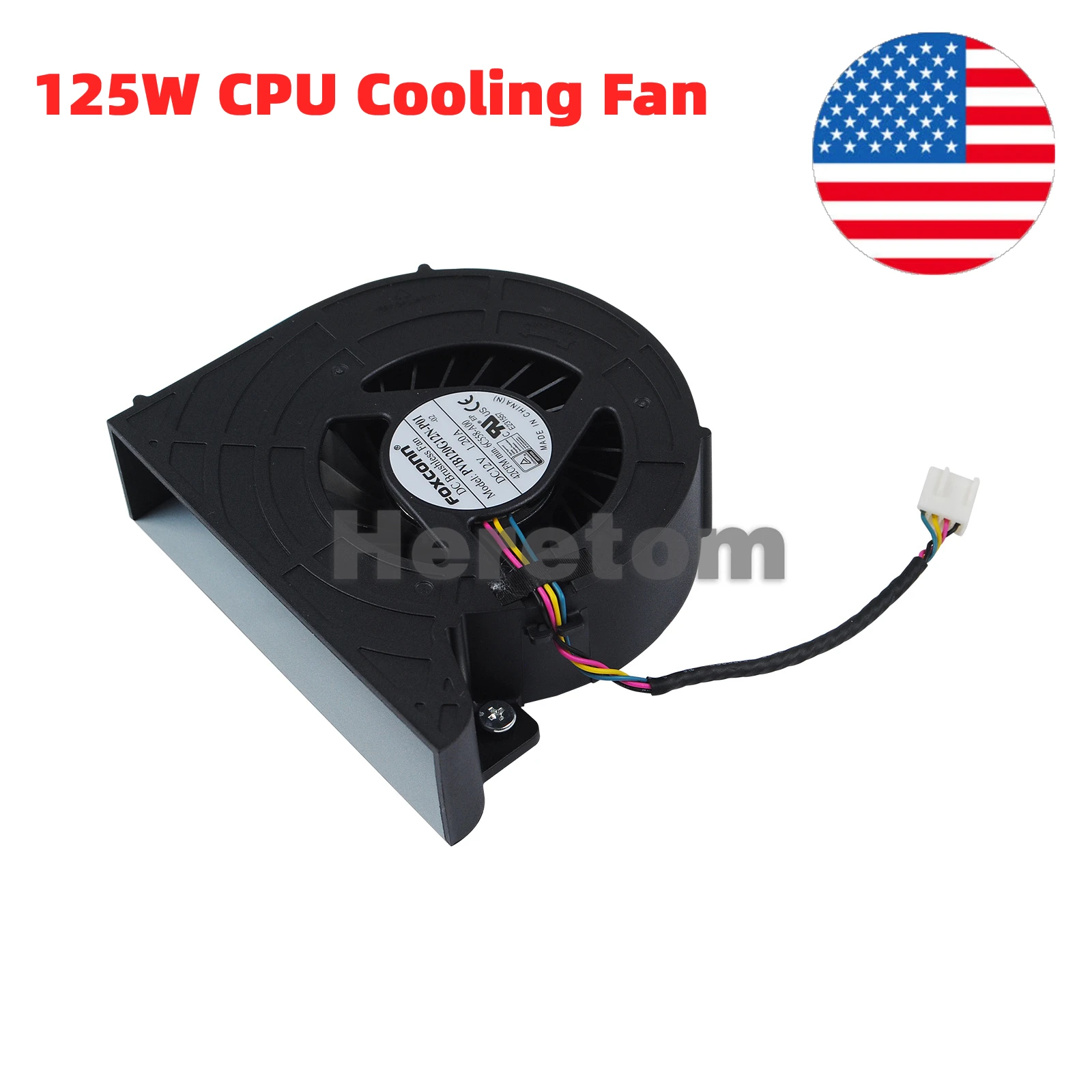 

125W CPU Cooling Fan 4-pin 6C558 For DELL Dell T3630 T3640 T3650 Workstation 06C558