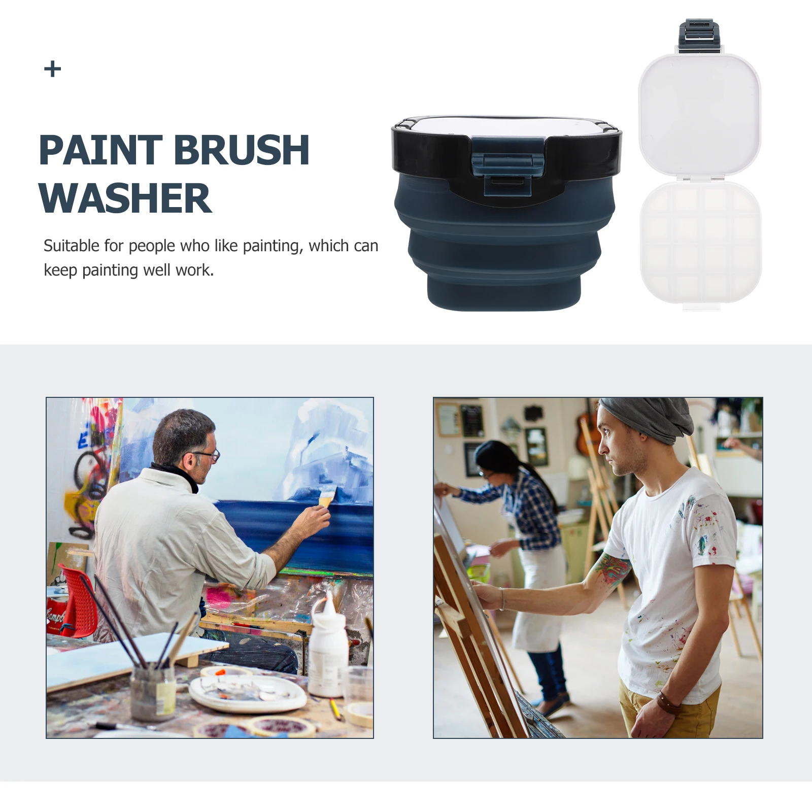 

Plastic Painting Buckets Artist Brush Washer Color Mixer Portable Art Supplies Paint Brush Cleaner Washers Space Saving